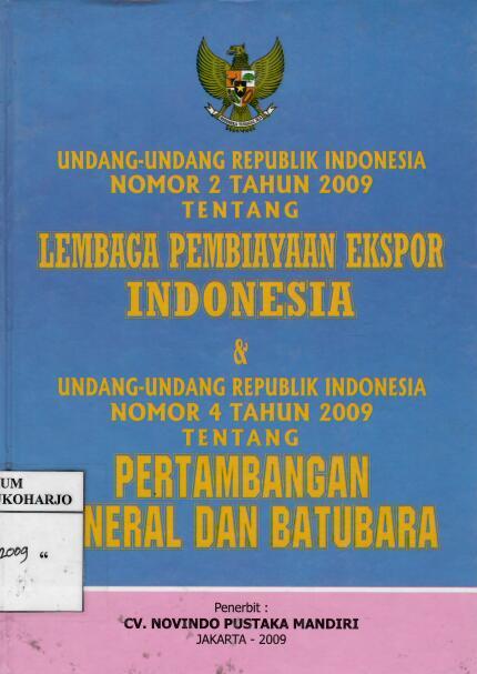 Lembaga Pembiayaan Ekspor Indonesia &nPertambangan Mineral dan Batubara