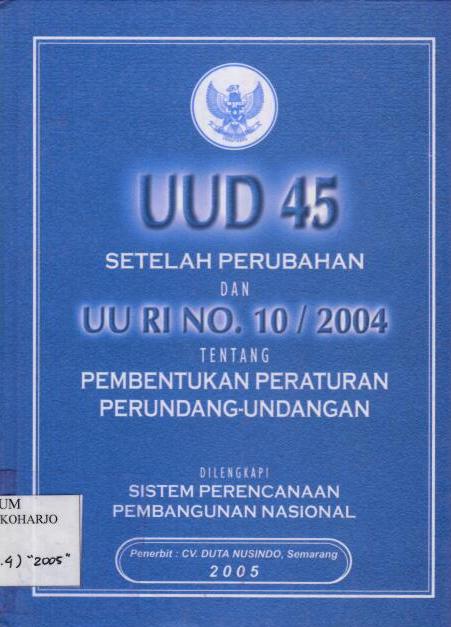 Pembentukan Peraturan Perundang-Undangan
