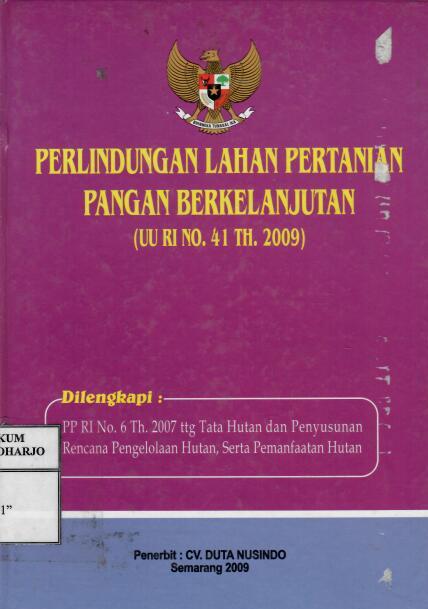 Perlindungan Lahan Pertanian Pangan Berkelanjutan