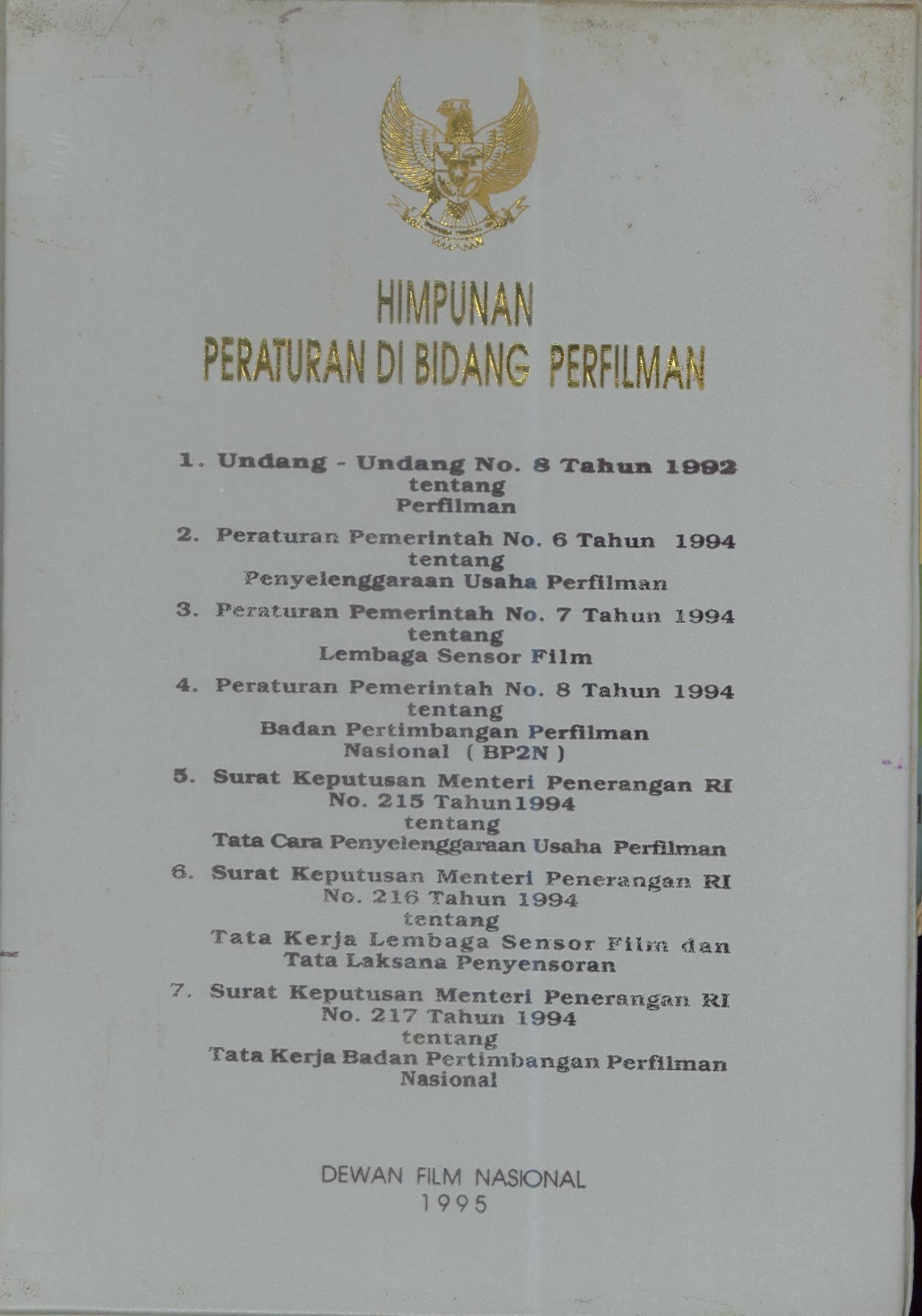 Himpunan Peraturan di Bidang Perfilman