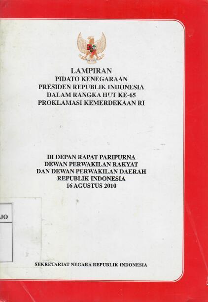 Pidato Kenegaraan Presiden Republik Indonesia Dalam Rangka HUT ke-56 Proklamasi Kemerdekaan RI