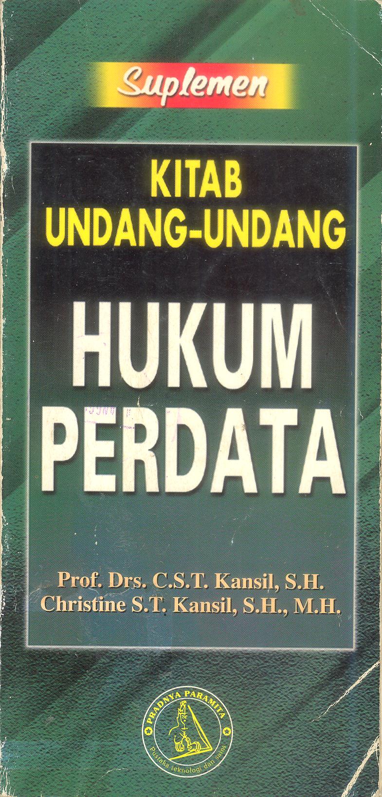 KITAB UNDANG-UNDANG HUKUM PERDATA
