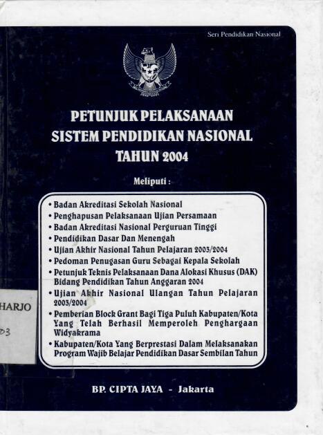 Petunjuk Pelaksanaan Sistem Pendidikan Nasional 2004
