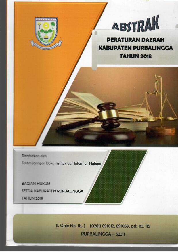 Abstrak Peraturan Daerah Kabupaten Purbalingga Tahun 2018