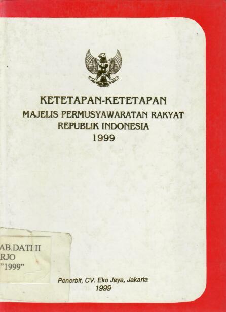 Ketetapan Majelis Permusyawaratan Rakyat Republik Indonesia