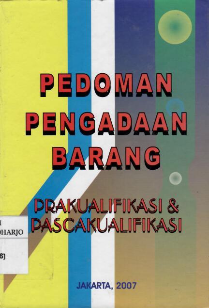 Pedoman Pengadaan Barang Prakualifikasi dan Pascakualifikasi