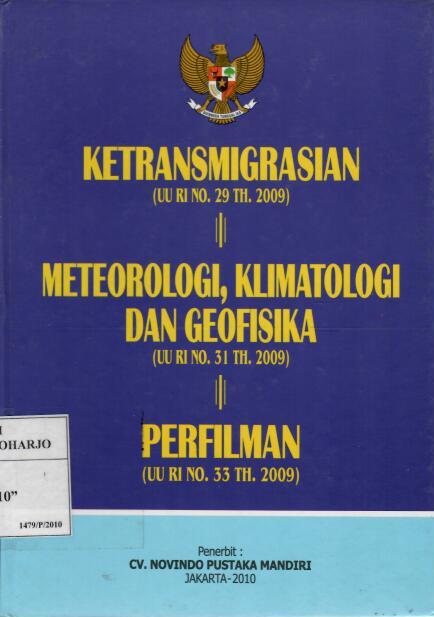 Ketransmigrasian, Meteorologi, Klimatologi dan Geofisika, Perfilman