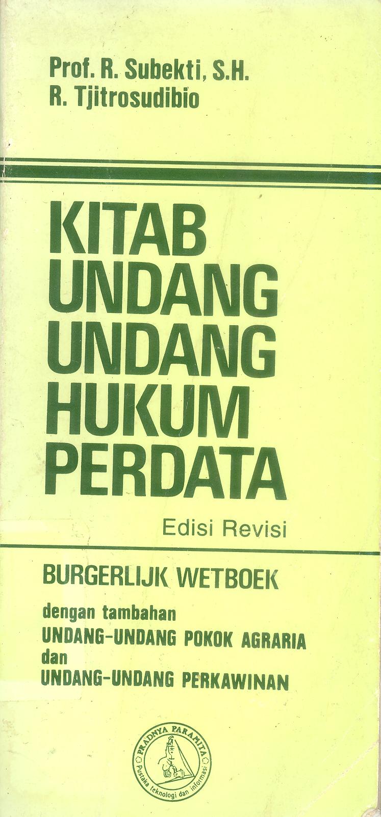 KITAB UNDANG-UNDANG HUKUM PERDATA