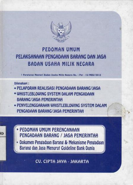 Pedoman umum Pelaksanaan Pengadaan Barang Dan Jasa Badan Usaha Milik Negara