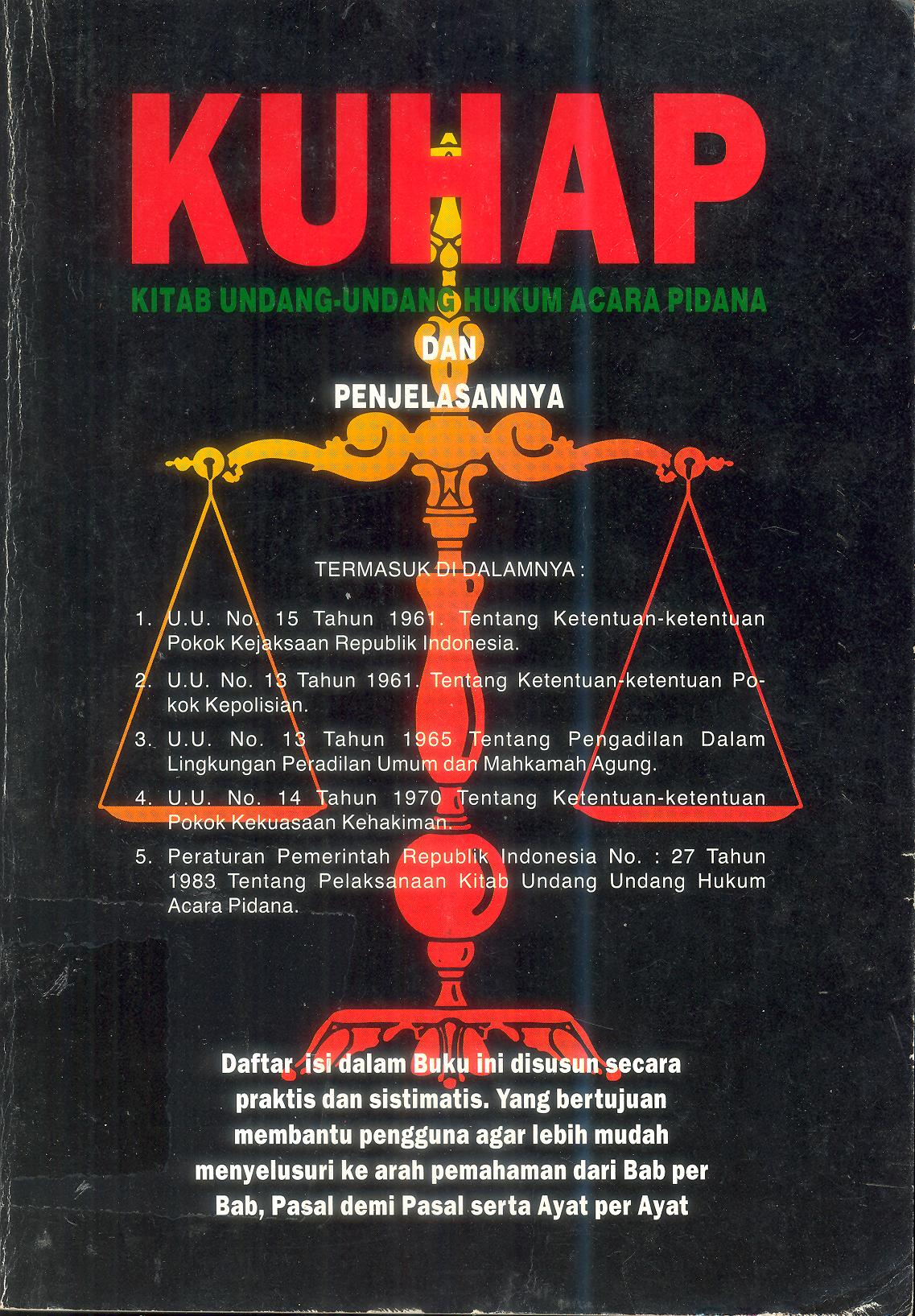 KUHAP (Kitab Undang-Undang Hukum Acara Pidana)