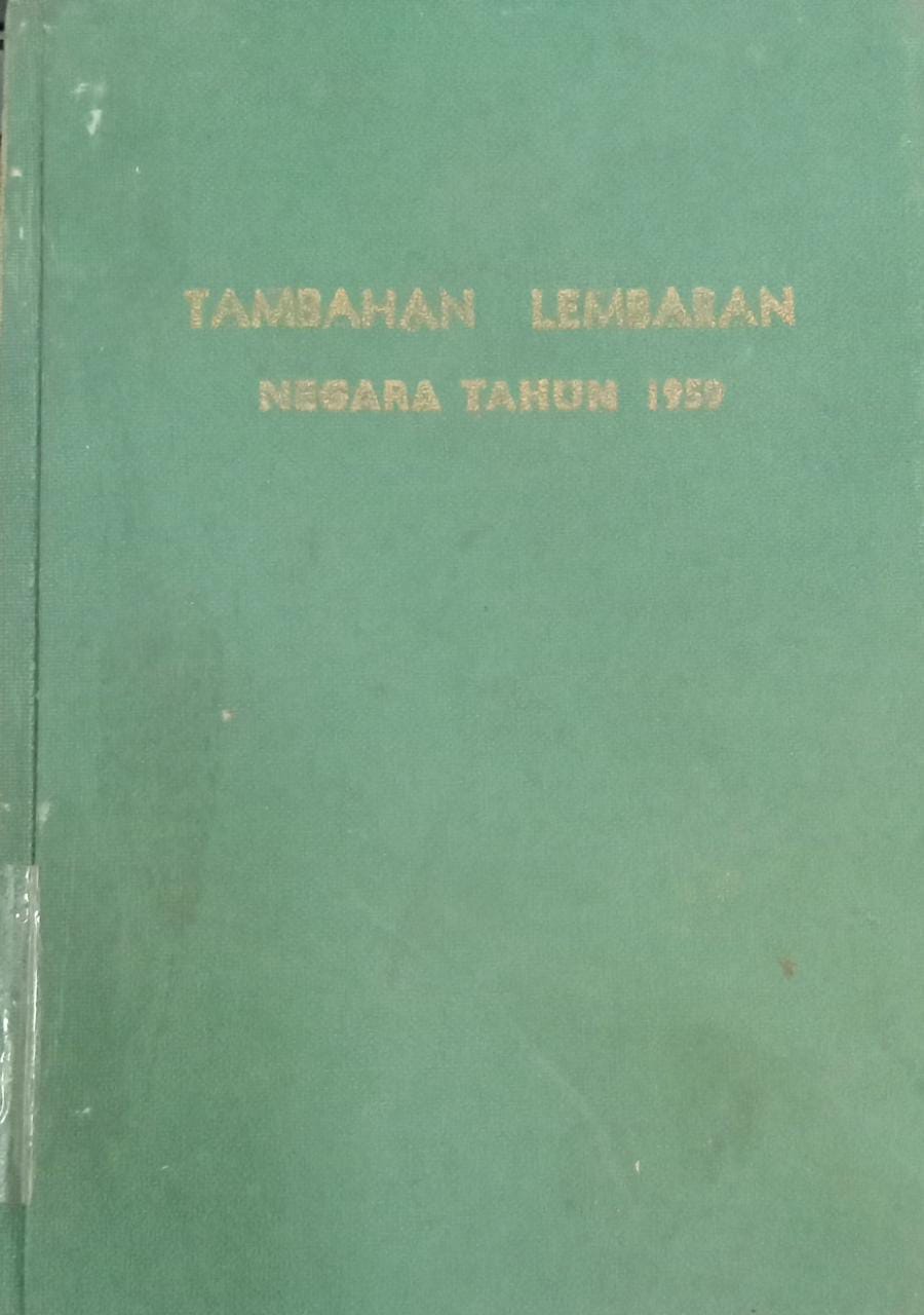 TAMBAHAN LEMBARAN NEGARA REPUBLIK INDONESIA TAHUN 1959