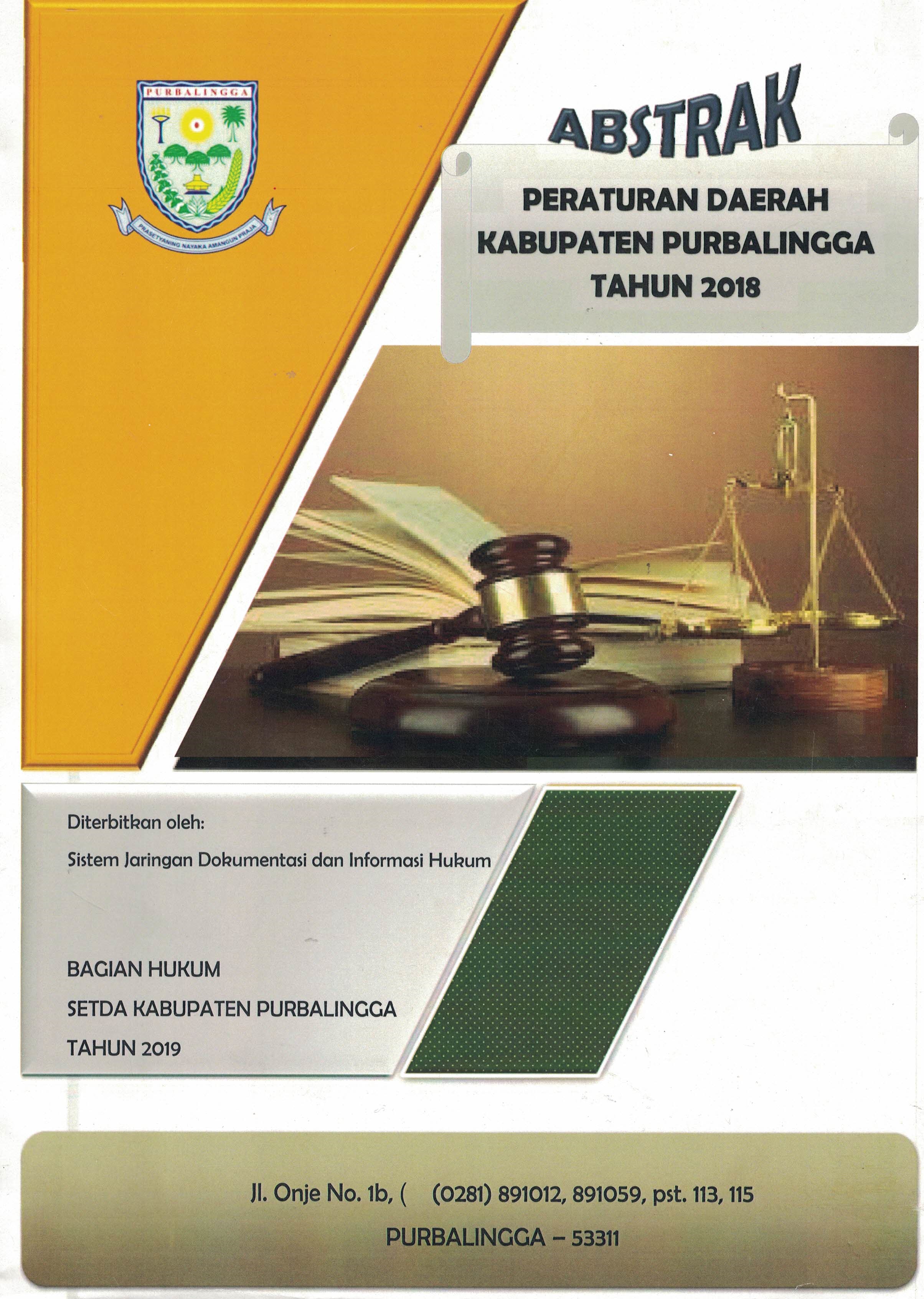 Abstrak Peraturan Daerah Kabupaten Purbalingga Tahun 2018
