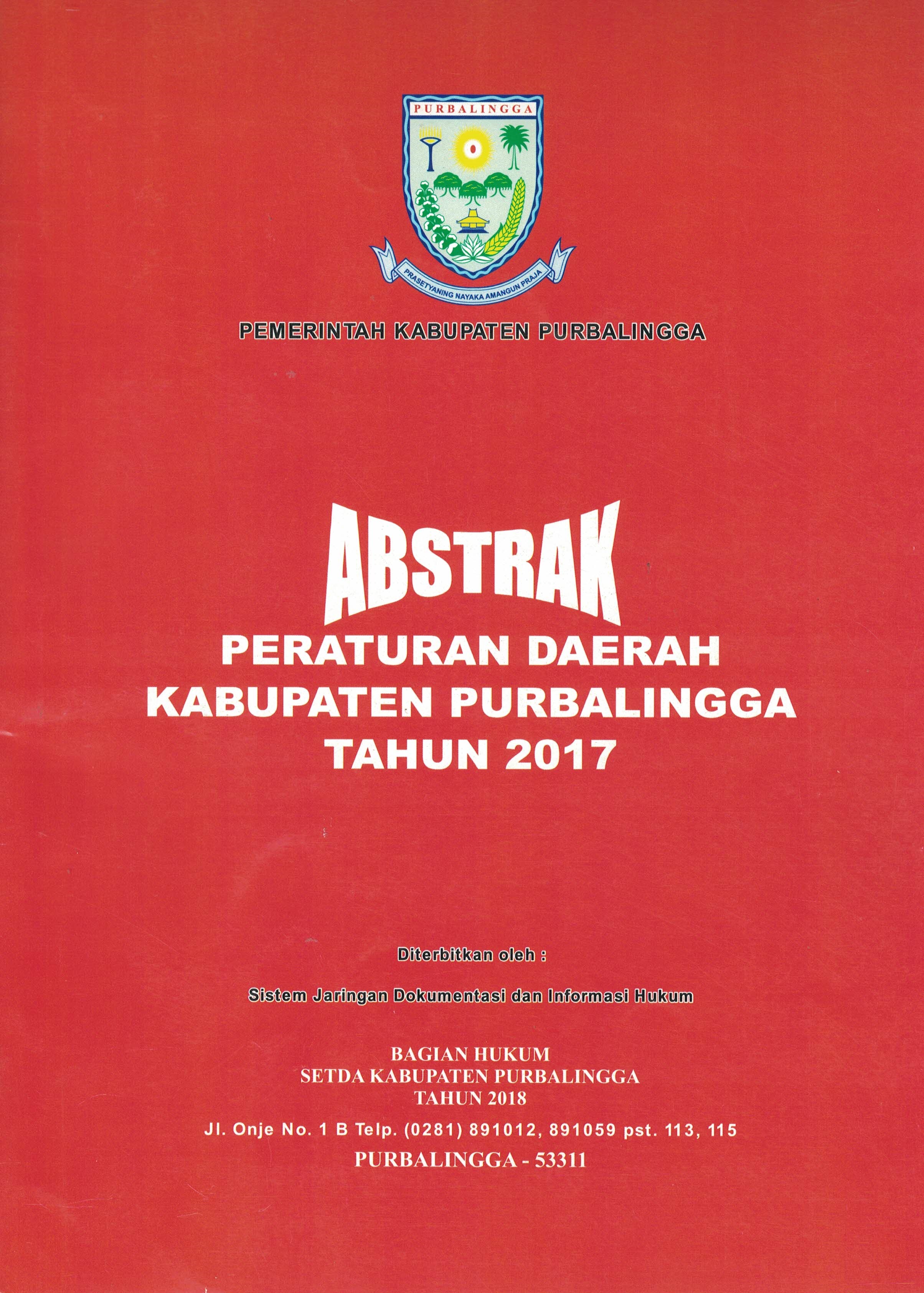 Abstrak Peraturan Daerah Kabupaten Purbalingga Tahun 2017