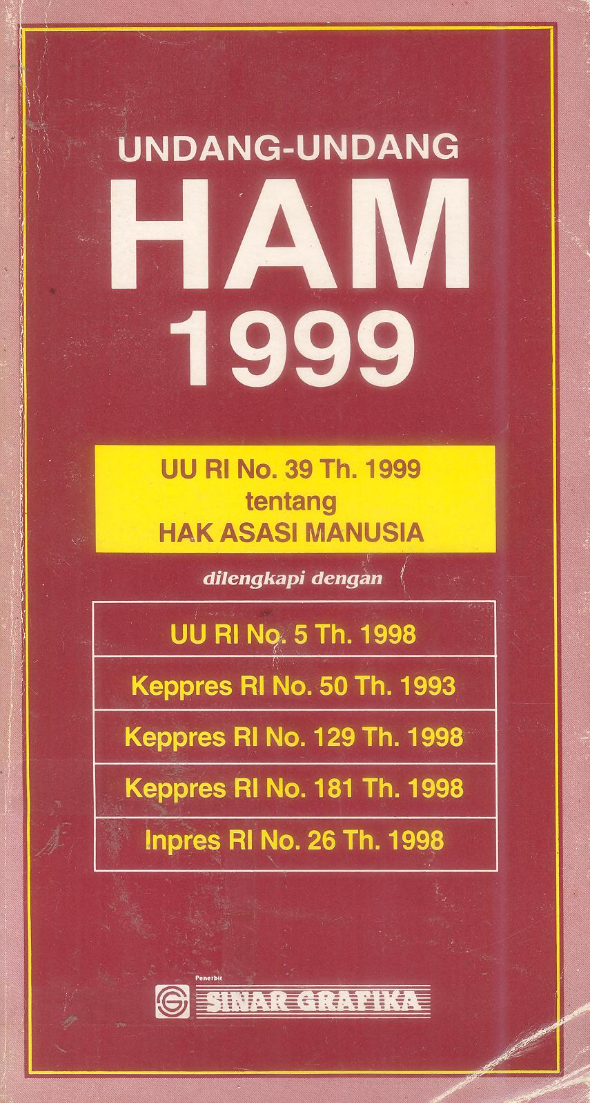 UNDANG-UNDANG HAM 1999