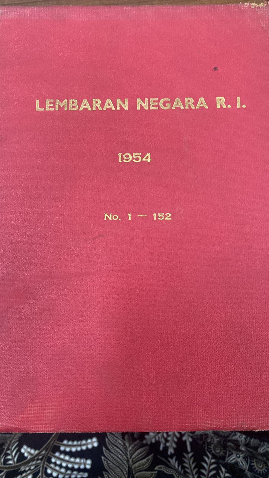 LEMBARAN NEGARA R.I 1954 NO. 1-152