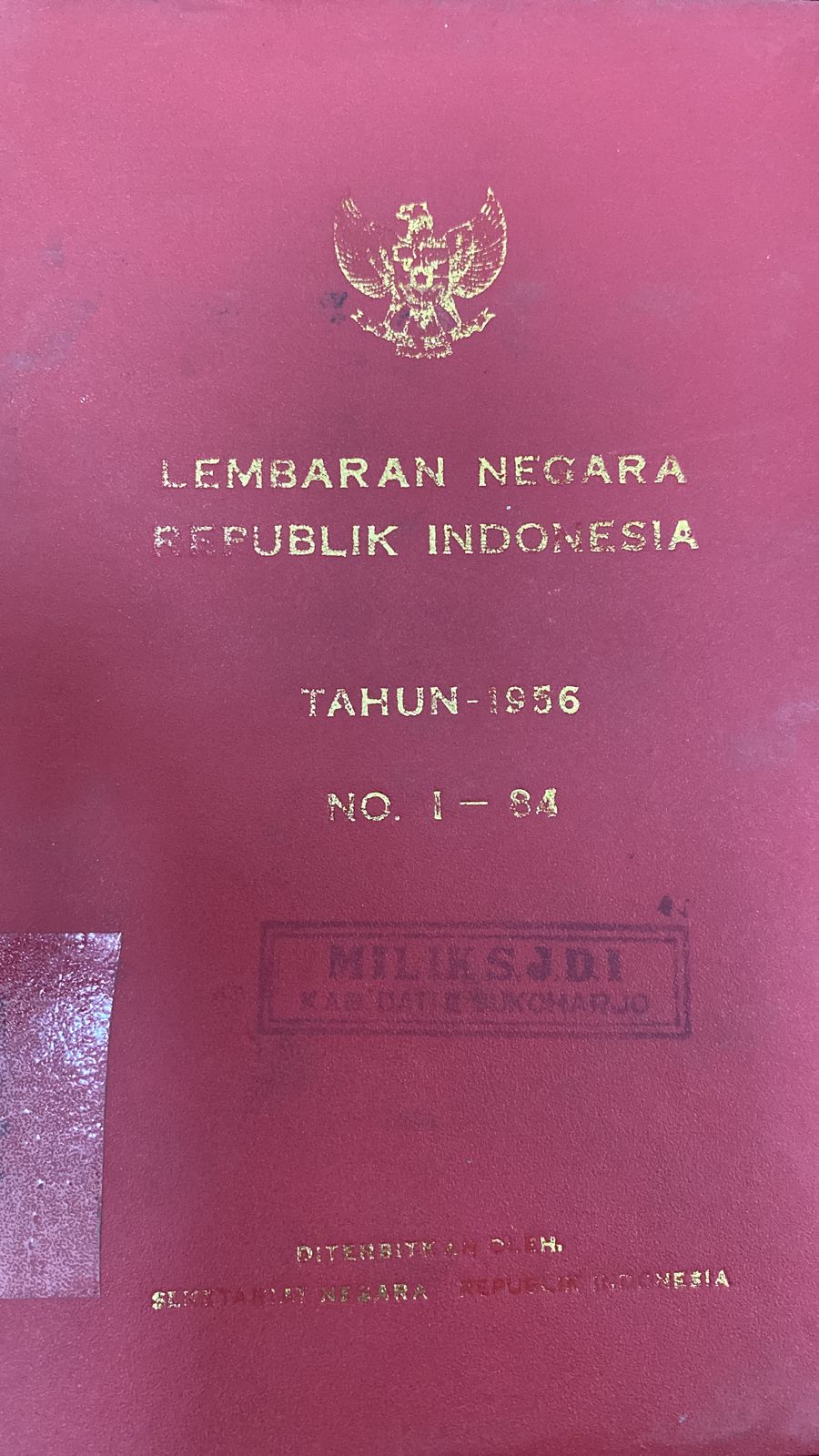 LEMBARAN NEGARA REPUBLIK INDONESIA TAHUN-1956 NO.1-84