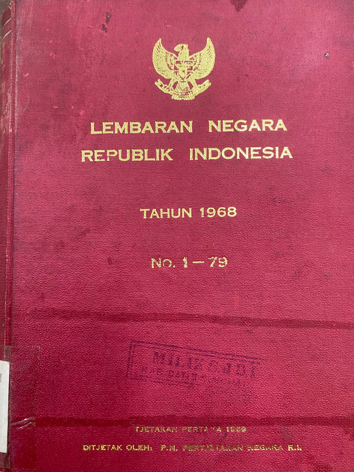 LEMBARAN NEGARA TAHUN 1968 NO. 1-79