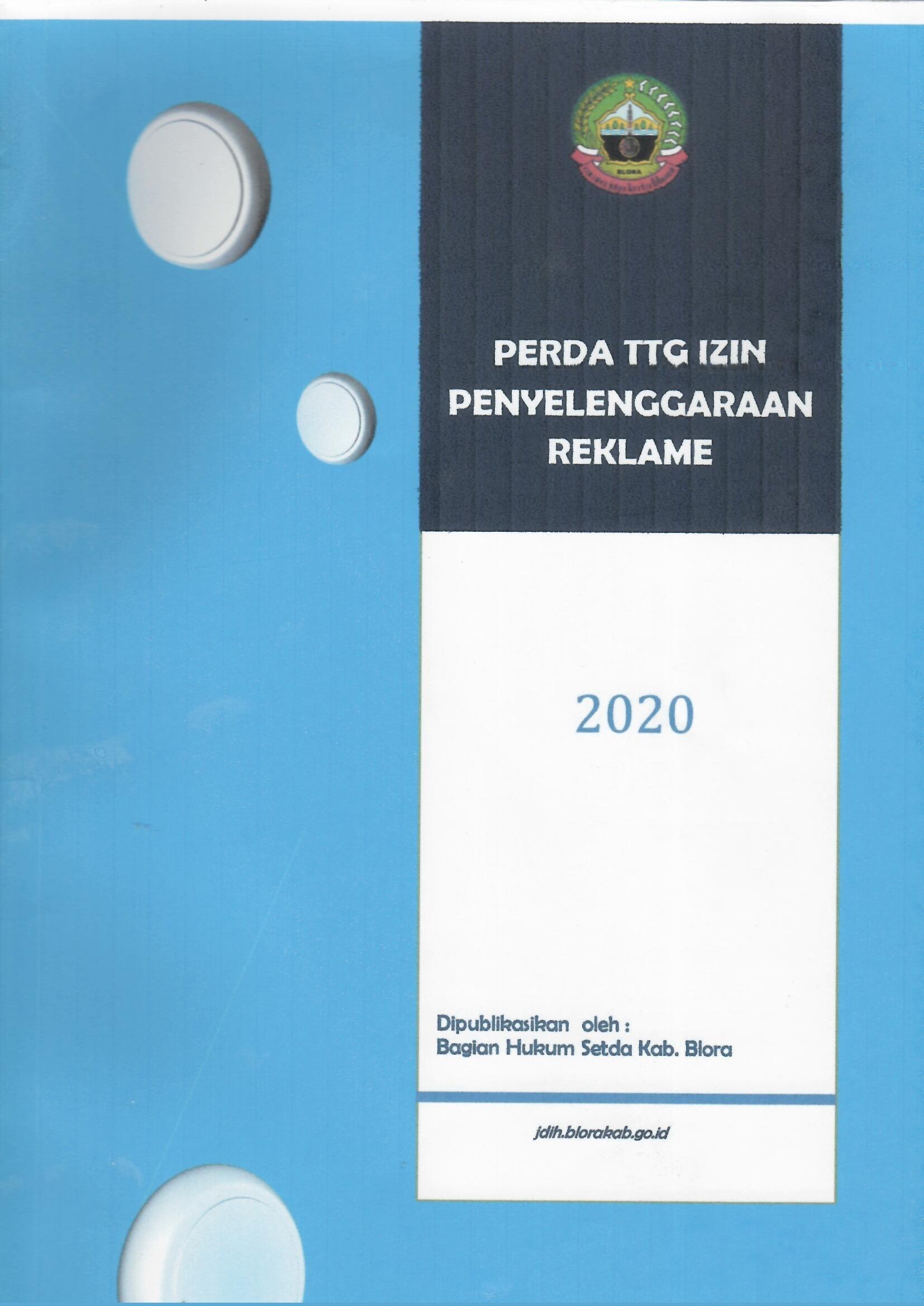 Peraturan Daerah Tentang Izin Penyelenggaraan Reklame