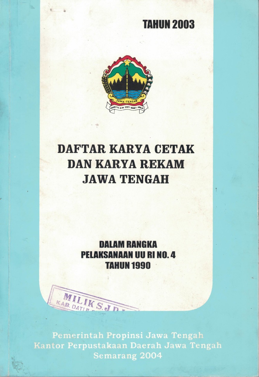 Daftar Karya Cetak dan Karya Rekam Jawa Tengah