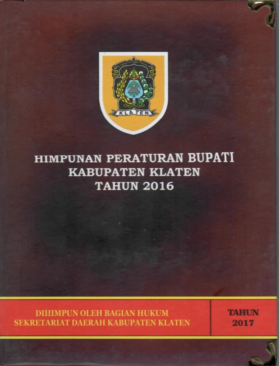 Himpunan Peraturan Daerah Kabupaten Klaten Tahun 2016