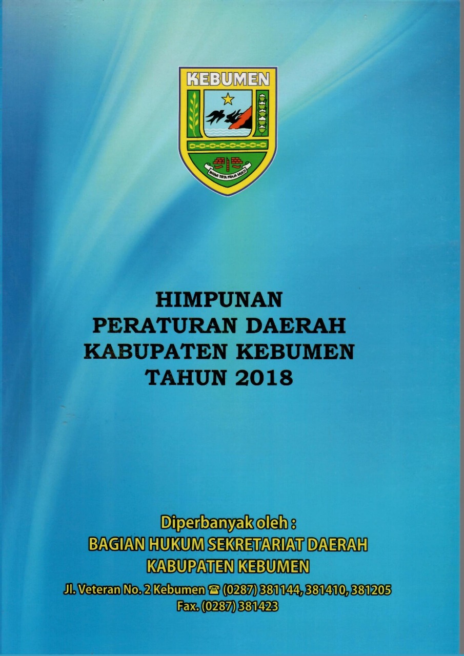 Himpunan Peraturan Daerah Kabupaten Kebumen Tahun 2018