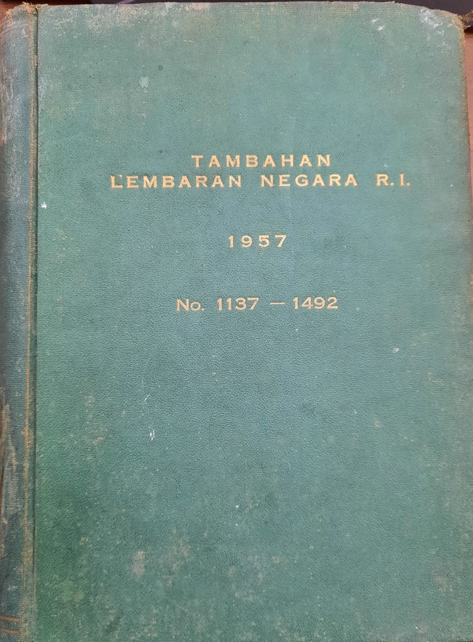 TAMBAHAN LEMBARAN NEGARA REPUBLIK INDONESIA TAHUN 1957 NOMOR 1137-1492
