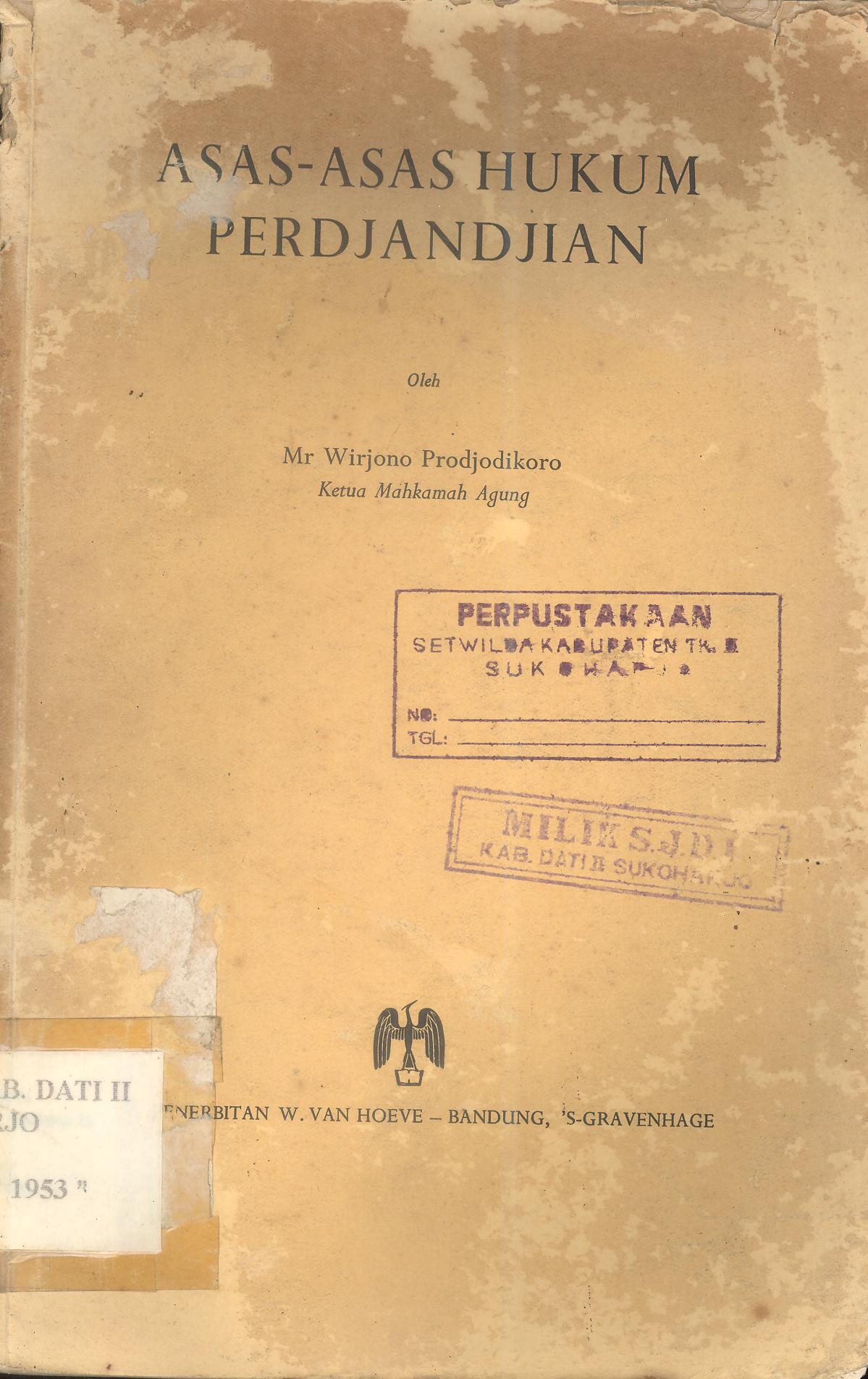 Asas-Asas Hukum Perdjandjian