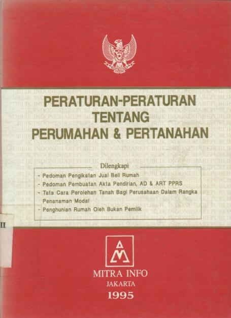 Peraturan-Peraturan tentang Perumahan dan Pertanahan