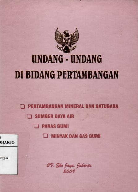 Undang-undang di bidang Pertambangan