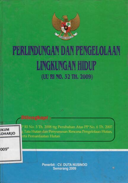 Perlindungan dan Pengelolaan Lingkungan Hidup