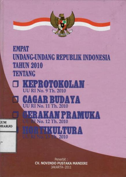 Empat Undang-Undang Republik Indonesia Tahun 2010