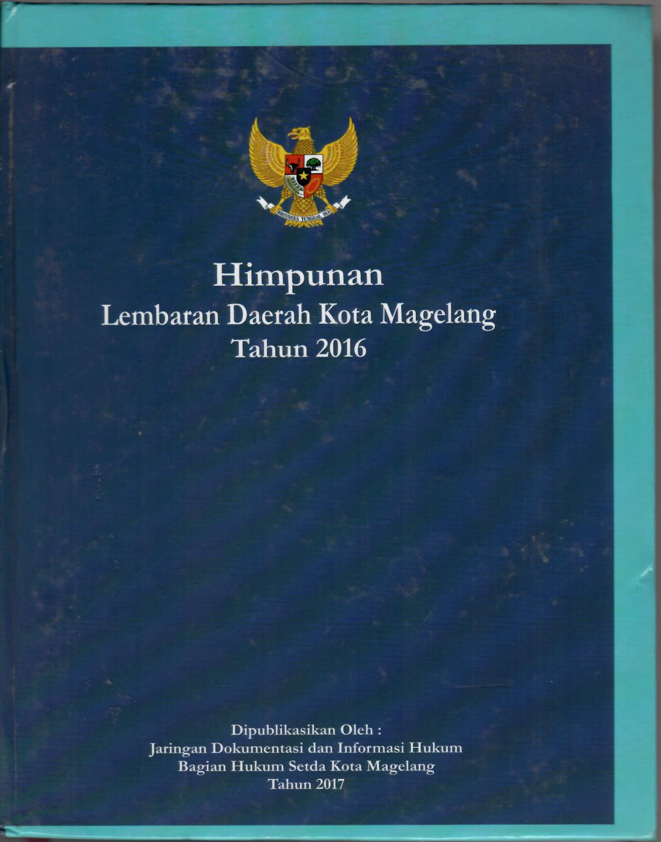 Himpunan Lembaran Daerah Kota Magelang Tahun 2016