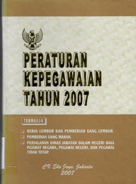Peraturan Kepegawaian tahun 2007