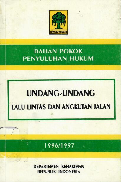Undang-Undang Lalu Lintas dan Angkutan Jalan