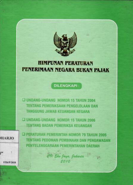 Himpunan Peraturan Penerimaan Negara Bukan Pajak