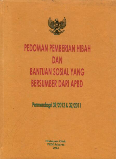 Pedoman Pemberian Hibah dan Bantuan Sosial Yang Bersumber dari APBD