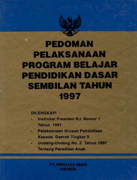 Pedoman Pelaksanaan Program Belajar Pendidikan Dasar Sembilan Tahun 1997