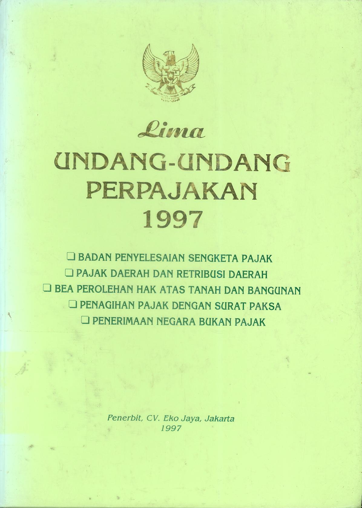 Lima Undang-Undang Perpajakan 1997