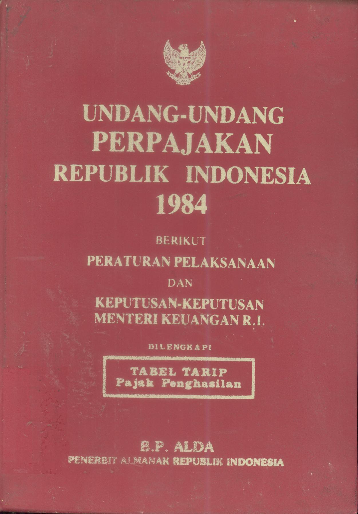 Undang-Undang Perpajakan Republik Indonesia 1984