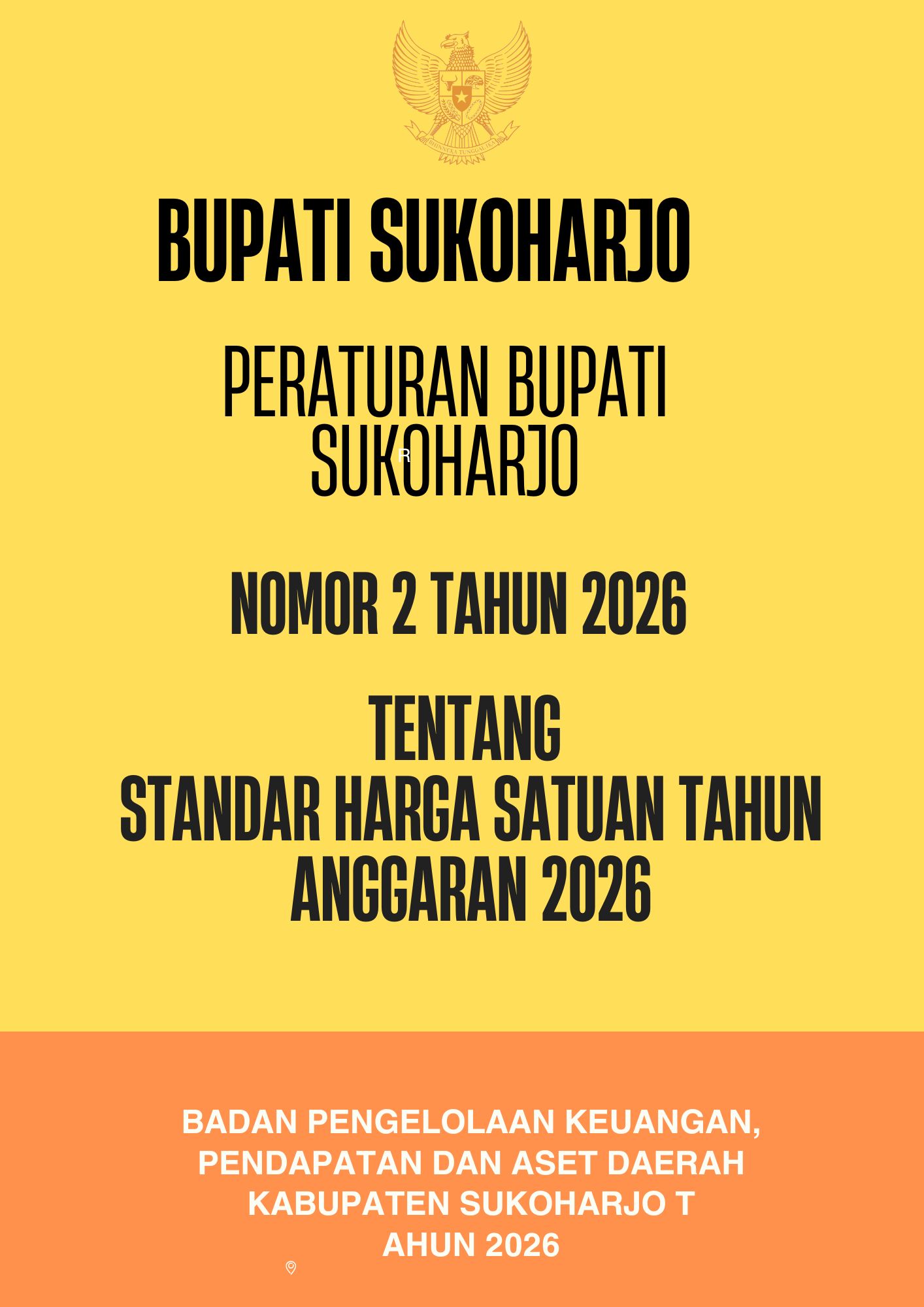STANDAR HARGA SATUAN TAHUN ANGGARAN 2026